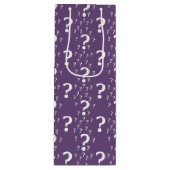 謎のクエスチョンマーク謎のパズル紫 ワインギフトバッグ (正面)