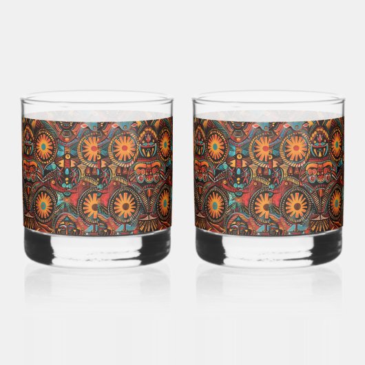 謎のコバルト「時代を超越した先祖伝来インプリント」 12oz ウイスキーグラス (右)