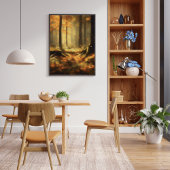 "謎のジャングルキャノピー – 神秘的な黄色の植物 ポスター