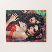 謎のファンタジーガラ – ス鮮やかルレアルポートレート ジグソーパズル (横)