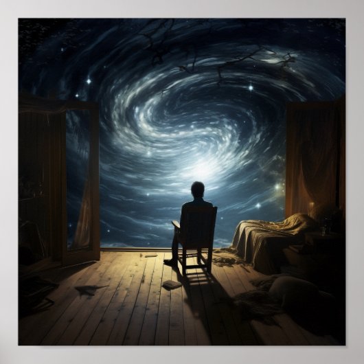 謎のフライト:フィギュアのシュール飛んでいるポスター ポスター (正面)