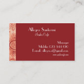 謎のペイズリー 名刺 (裏面)