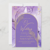 謎のラベンダーと金ゴールドパープル結婚ズ 招待状 (正面)