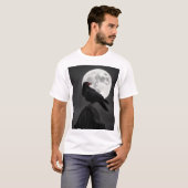 謎のレイブン&満月 – 神秘的な炭A Tシャツ (正面フル)