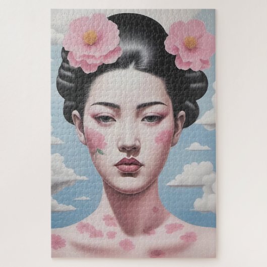 謎の女性ポートレート ジグソーパズル (縦)