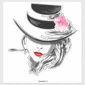 謎の女性 シール (シート)