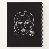 謎の女性 – ラインアートデザイン ノートブック (裏面)