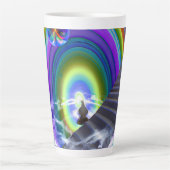 謎の姿が次元間配列で カフェラテマグ (正面)