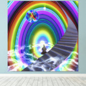 謎の姿が次元間配列で キャンバスプリント (インサイチュ (ウッドフロア))