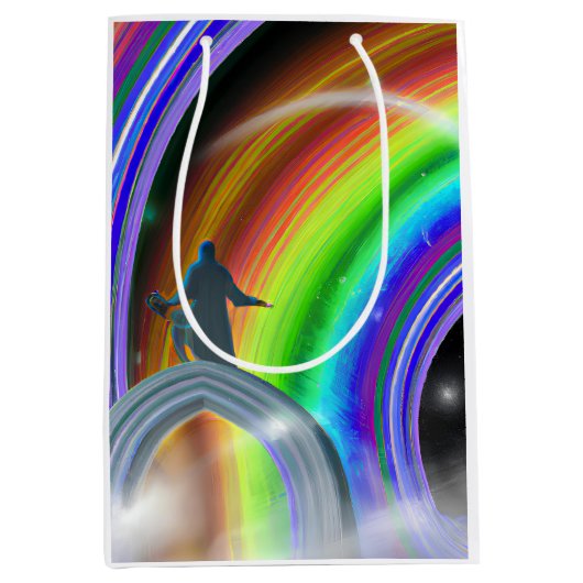 謎の姿が次元間配列で ミディアムペーパーバッグ (正面)