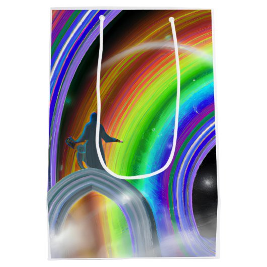 謎の姿が次元間配列で ミディアムペーパーバッグ (裏面)