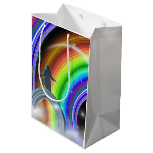 謎の姿が次元間配列で ミディアムペーパーバッグ (裏面アングル)