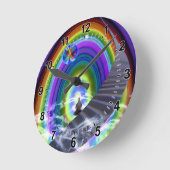 謎の姿が次元間配列で ラウンド壁時計 (傾斜)