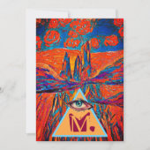 謎の山モノグラムと空のバラ シーズンカード (正面)