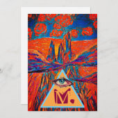 謎の山モノグラムと空のバラ シーズンカード (正面/裏面)