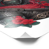 謎の忍者戦士の剣と赤いスカーフ フォトプリント (角)