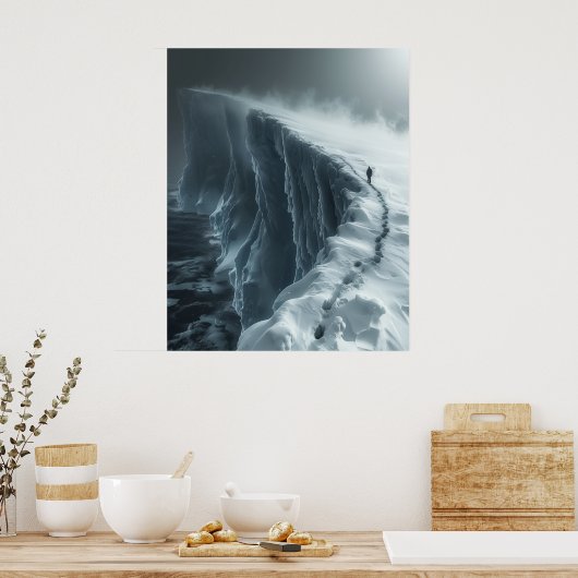 謎の未知の南極の空中表示ポスター ポスター (キッチン)