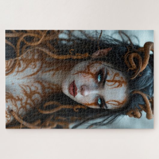 謎の淡い色の美しいシナモンミューズ ジグソーパズル (横)