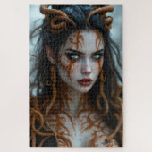 謎の淡い色の美しいシナモンミューズ ジグソーパズル (縦)