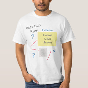 謎の犯罪解決証拠ボードの最高のパパ Tシャツ