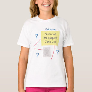 謎の犯罪解決証拠ボードシスター Tシャツ
