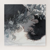 謎の男と花 ジグソーパズル (横)