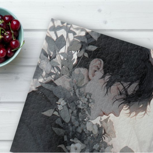 謎の男と花 ジグソーパズル