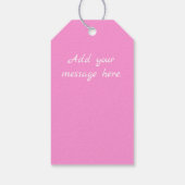 謎の疑問符謎のパズルピンク ギフトタグ (裏面)