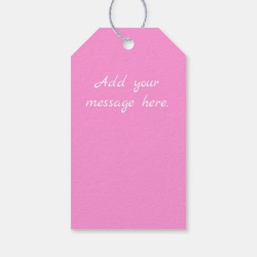 謎の疑問符謎のパズルピンク ギフトタグ (裏面)