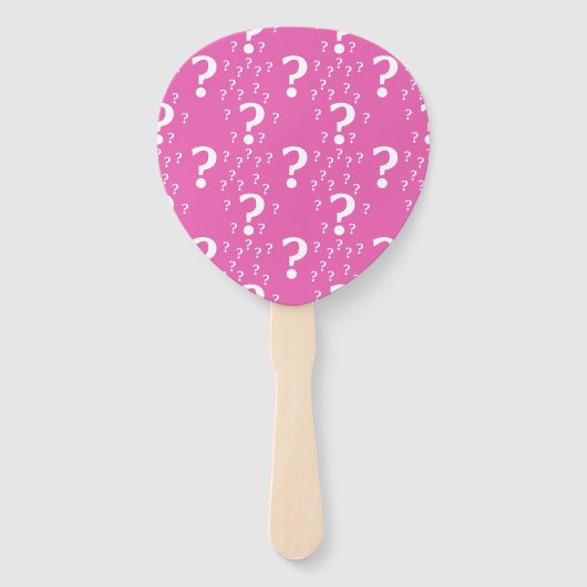 謎の疑問符謎のパズルピンク ハンドファン (裏面)
