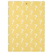 謎の疑問符謎のパズル黄色 クリップボード (裏面)