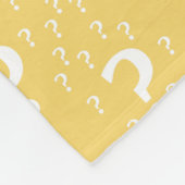 謎の疑問符謎のパズル黄色 フリースブランケット (角)