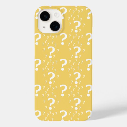 謎の疑問符謎のパズル黄色 Case-Mate iPhoneケース (裏面)