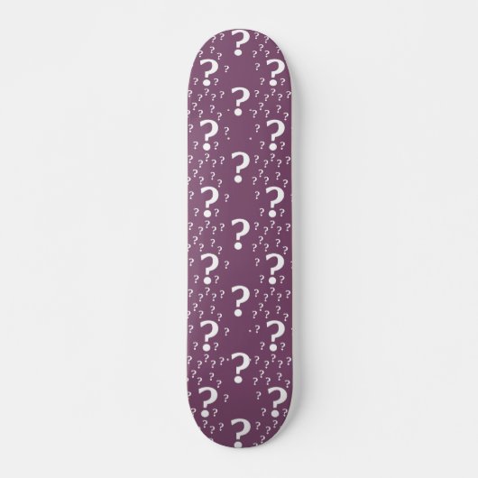 謎の疑問符謎のパズルmauve スケートボード (正面)