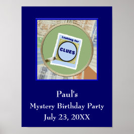 謎の虫眼鏡の手がかり誕生日パーティー ポスター