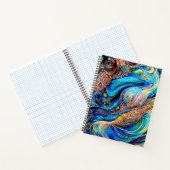謎の青い波が隠された目の抽象芸術 ノートブック (内部)