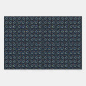 謎の黒猫パターン ラッピングペーパーシート (正面2)