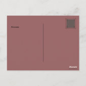 謎の黒猫名言パーソナルテールピンク ポストカード (裏面)