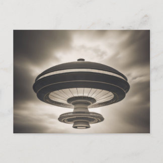 謎のUFOエイリアン宇宙船 ポストカード