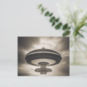 謎のUFOエイリアン宇宙船 ポストカード (スタンド正面)