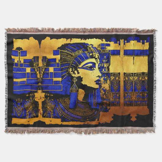 謎めいたエジプトのファラオの写本 スローブランケット (正面)