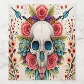 謎めいたドクロ ワインラベル (シングルラベル)