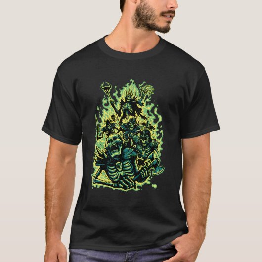 謎めいたネクロマンサー・アートが神秘的な作品を受け入れる Tシャツ (正面)