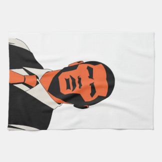 謎めいた男性の表情 キッチンタオル