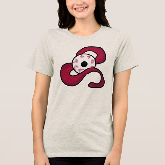 謎めいた目Tシャツ トライブレンドＴシャツ (正面)