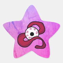 謎めいた絡み合った目 星シール