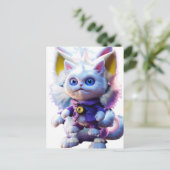 謎めいたCGIホワイトキャットモンスターを発表: ポストカード (スタンド正面)