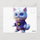 謎めいたCGIホワイトキャットモンスターを発表: ポストカード (裏面)