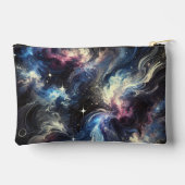 謎を捉えた抽象芸術銀河系デザイン アクセサリーポーチ (裏面)