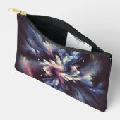 謎を捉えた抽象芸術銀河系デザイン アクセサリーポーチ (見開き)